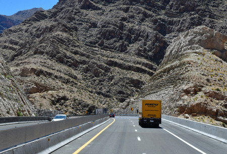 Saint George, Utah, USA - july 10  2016 : the road between Saint George and Las Vegas