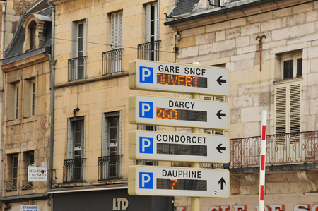 Dijon, France - april 22 2016 : the picturesque city centreのeditorial素材