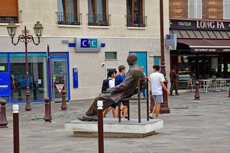 Poissy, France - june 24 2019 : the city centerのeditorial素材