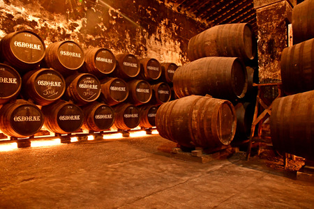 El Puerto de Santa Maria, Spain - august 26 2019 : the Osborne sherry cellarsのeditorial素材