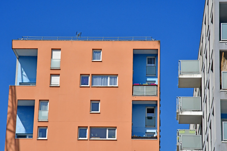 Cergy le Haut; France - march 30 2019 : the modern cityのeditorial素材