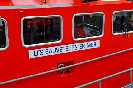 Rouen, France - june 10 2019 : rescue boat in the Armada de Rouen