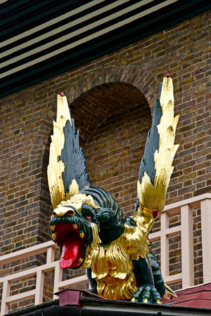 London; Kew, England - may 5 2019 : the Pagoda in the Kew Royal Botanic Gardensのeditorial素材