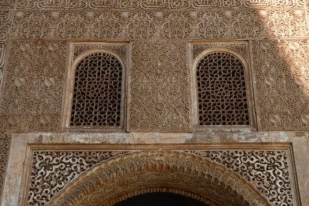Granada; Spain - august 27 2019 : palace of the ambassadors in the Alhambra palaceのeditorial素材