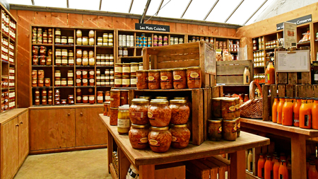 Saint Cyr l Ecole; France - june 16 2019 : food in a garden centerのeditorial素材