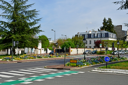 Saint Germain en Laye, France - april 16 2019 : the city centerのeditorial素材
