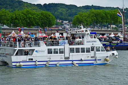 Rouen, France - june 10 2019 : the Armada de Rouen, a collection of old sailing boatsのeditorial素材