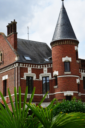 Les Andelys, France - august 8 2019 : the picturesque city in summerのeditorial素材