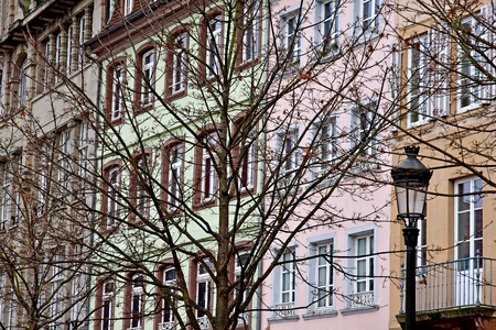 Strasbourg; France - march 3 2017 : the picturesque city center in winterのeditorial素材