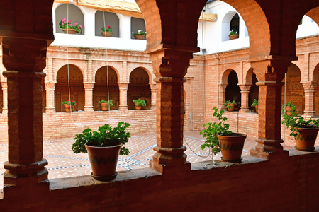 Palos de la Frontera; Spain - august 28 2019 : Friary of la Rabidaのeditorial素材