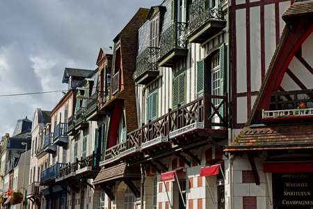 Villers sur Mer, France - september 27 2019 : the picturesque city in summerのeditorial素材