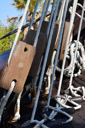 Palos de la Frontera; Spain - august 28 2019 : wharf of the caravels created in 1994のeditorial素材