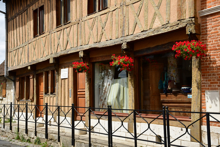Les Andelys, France - august 8 2019 : the picturesque city in summerのeditorial素材
