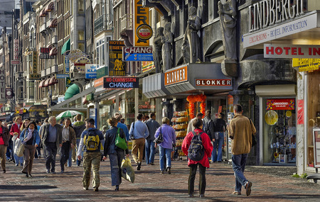 Amsterdam, Netherlands - november16 2018 : the picturesque city in winterのeditorial素材