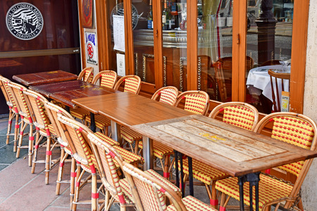 Deauville, France - september 27 2019 : a restaurant in the city centreのeditorial素材