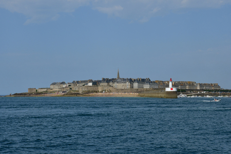 Saint Malo; France - july 28 2019 : the picturesque city in summerのeditorial素材