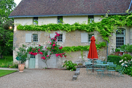 Sasnieres; France - june 30 2019: the garden du Plessis Sasnieresのeditorial素材