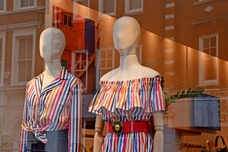 London; Hampstead, England - may 6 2019 : cloth shop in the Saint John wood districtのeditorial素材