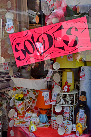 Saint Germain en Laye, France - july 16 2019 : gift shop windowのeditorial素材
