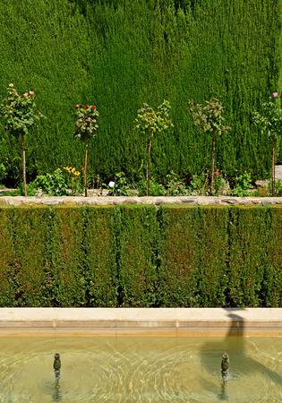 Granada; Spain - august 27 2019 : Generalife of the Alhambra palaceのeditorial素材