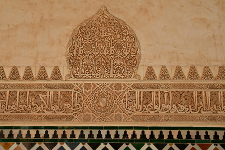 Granada; Spain - august 27 2019 : palace of the ambassadors in the Alhambra palaceのeditorial素材