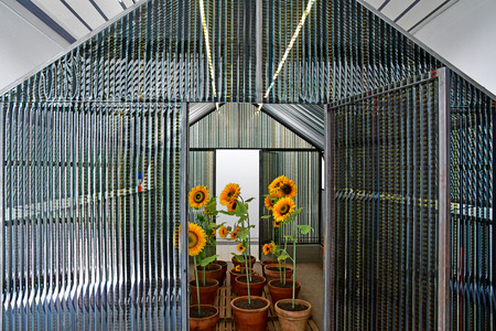 Chaumont sur Loire; France - june 29 2019: Agnes Varda art exhibition in the castle farmのeditorial素材