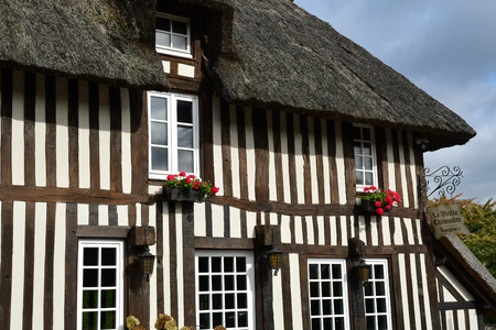 Tourgeville, France - september 27 2019 : the village in autumnのeditorial素材
