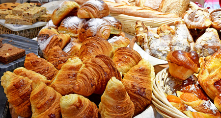 London; Hampstead, England - may 6 2019 : viennoiserie in a pastry in the Hampstead districtのeditorial素材