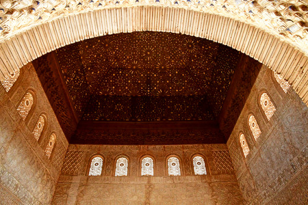 Granada; Spain - august 27 2019 : palace of the ambassadors in the Alhambra palaceのeditorial素材