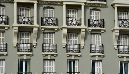 Trouville sur Mer, France - september 27 2019 : the picturesque city centerのeditorial素材
