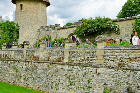 Villarceaux, France - june 9 2019 : the historical castleのeditorial素材