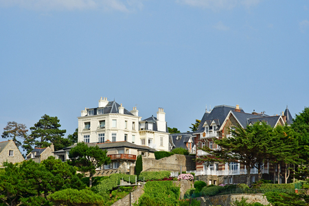 Dinard; France - july 23 2019 : the picturesque city in summerのeditorial素材
