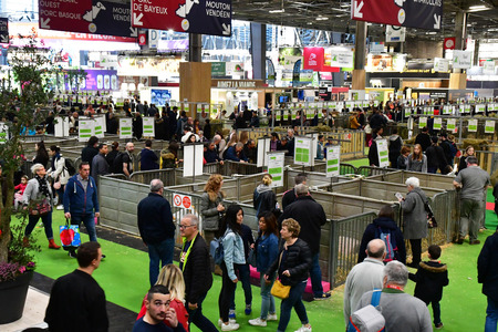 Paris; France - february 24 2019 : food at the Paris International agricultural show, the largest and important one in Europeのeditorial素材