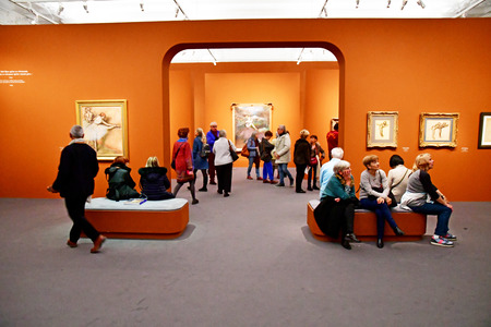 Paris; France - novembre 22 2019 : Degas at the Opera temporary exhibition at the Orsay museumのeditorial素材