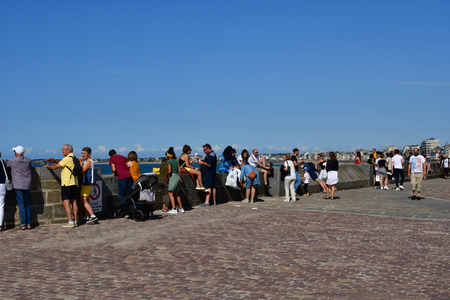 Saint Malo; France - july 28 2019 : the picturesque city in summerのeditorial素材