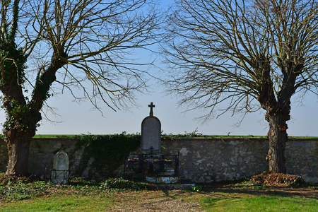 Sagy; France - march 22 2019 : the cemeteryのeditorial素材
