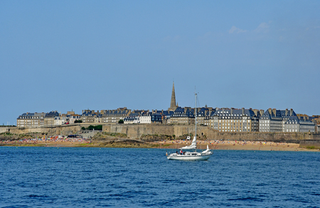 Saint Malo; France - july 28 2019 : the picturesque city in summerのeditorial素材