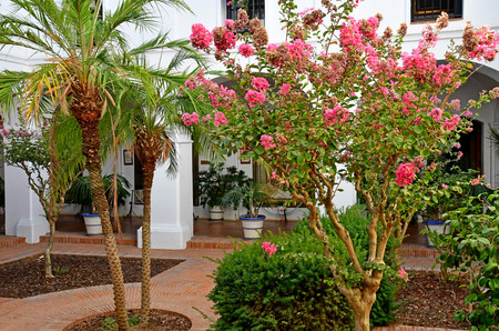 Palos de la Frontera; Spain - august 28 2019 : Friary of la Rabidaのeditorial素材