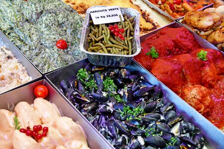 caterer food at the marketの写真素材