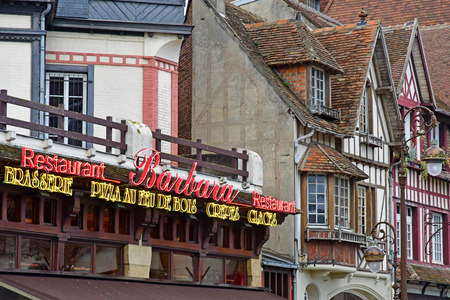 Deauville, France - september 27 2019 : picturesque house in the city centreのeditorial素材
