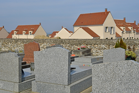 Boisemont , France - april 15 2019 : houses in a housing estateのeditorial素材