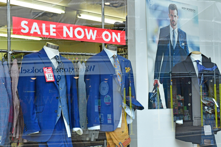 London; Hampstead, England - may 6 2019 : cloth shop in the Hampstead districtのeditorial素材