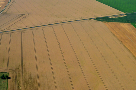 Ecouis, France - july 7 2017 : aerial picture of the countrysideのeditorial素材