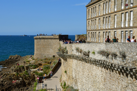 Saint Malo; France - july 28 2019 : the picturesque city in summerのeditorial素材