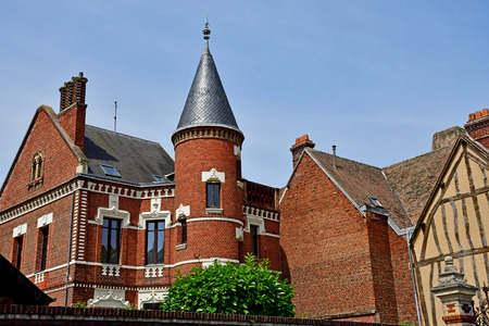 Les Andelys, France - august 8 2019 : the city centerのeditorial素材