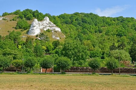 Haute Isle; France - july 27 2018 : the picturesque landscape in summerのeditorial素材