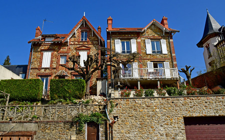 Triel sur Seine; France - march 22 2019 : the picturesque small cityのeditorial素材
