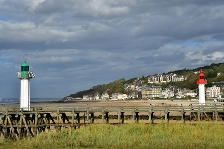 Trouville sur Mer, France - september 27 2019 : the picturesque city centerのeditorial素材