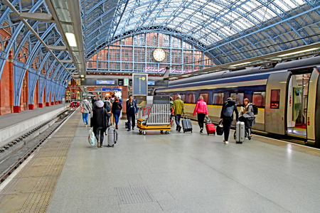 London, England - may 1 2019 : the Saint Pancras stationのeditorial素材