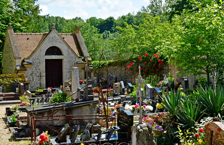 Authevernes, France - july 10 2019 : the cemeteryのeditorial素材
